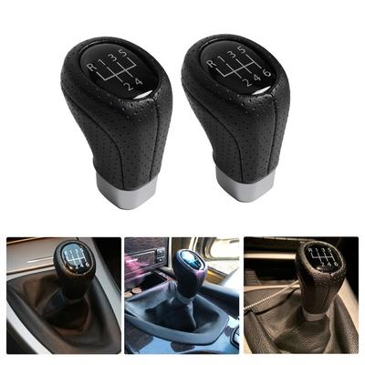 Buton schimbător de viteze pentru mașină cu 5/6 viteze, schimbător de viteze din piele, pentru BMW M SPORT BMW 1' 3' E81 E82 E90 E91 E92 Accesorii auto