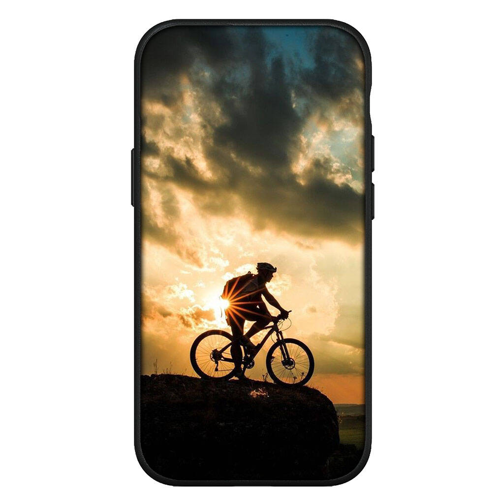 For iPhone 17 16 15 Xiaomi Poco F7 F8 X7 X6 C85 C75 C71 M8 Redmi Note 14 13 12 11 Pro Max 14C 13C A3 A4 Phone Case Wallpaper Mountain Bike Cycling Art