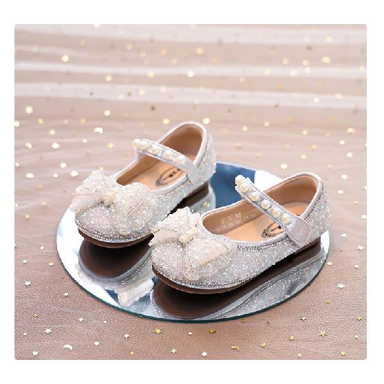 Girls Princess Shoes New Children's Single Shoes Leather Shoes Crystal Shoes Baby Dress Shoes Girls Soft Sole Spring and Autumn