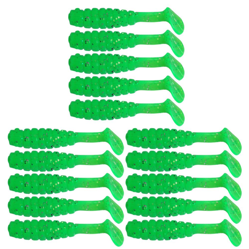 15 pièces/Leurre souple en silicone Pièce Appât artificiel 4cm/5CM 1g Articles pour la pêche Pêche en mer Rockfishing Swimbait Wobblers