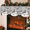 Christmas Mantel Scarf Winter Wonderland Snowman Fireplace Scarf Christmas Decorations for Home 2026 Xmas Navidad Gifts New Year