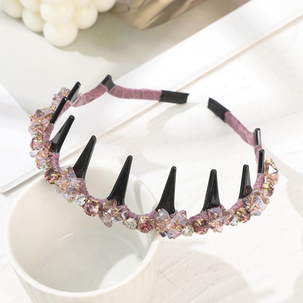 Strass Glänzende Stirnbänder Haarbänder Damen Luxus Koreanische Lünette Stirnbänder Damenmode Dating Party Haarschmuck Kopfbedeckung