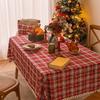 Weihnachts-Schneeflocken-Tischdecke Karomuster Kaffeetisch Esstisch Schminktisch Abdeckung Feiertagsdeko