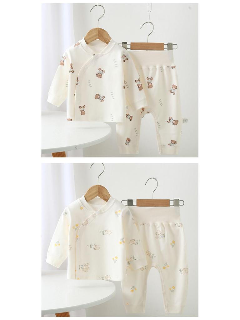 Neugeborenen Reiner Baumwolle Herbst & Frühling Hochtailliert Bauchschutz Outfit