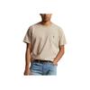 Polo Ralph Lauren FW23 Solid Color Crew Neck Casual Short Sleeve T-Shirt Men Tops Khaki MNPOTSH1N821887-270