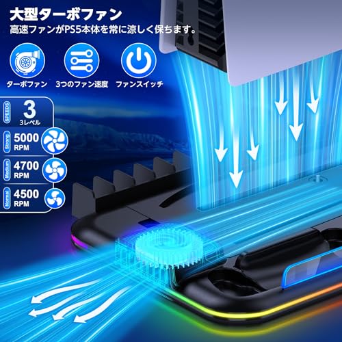 PS5 Silm/PS5 Vertical Controller Stand, PS5/PS5 Silm Controller Charging Stand, Simultaneous Charging for Two Controllers, Compatible with New PS5, 3-