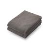 MUJI Color Stitch Pile Weave Bath Towel - Set of 2, 60 X 120 Cm, Charcoal, 84910456