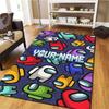 Among Us Custom Name Carpet Rug for Living Room Bedroom Home Sofa Decoration,Kids Play Non-slip Floor Mat