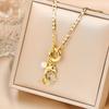 New Creative Zirconia Dolphin Bear Ladies Clavicle Chain Choker Cute Animal Pendant Necklace Aesthetic Neck  Jewelry Fine Gift