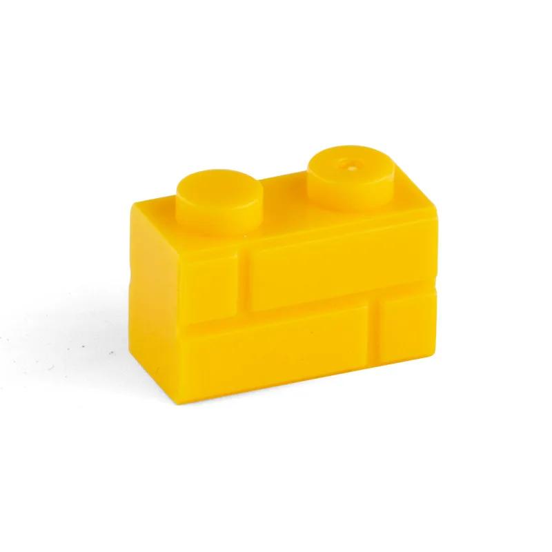 Non-Toxic 1X2Dots Moc The Wall Brick 60Pcs Mix Color Diy Classic Education Toy Parts Small Building Blocks Compatible With Lego Bricks