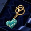 Sparkling Key Ring Rhinestone Love Heart Keychain , Zinc Alloy Car Pendant Ring, Handbags Backpacks Purse Charm Accessory, Gift for Women Decorative