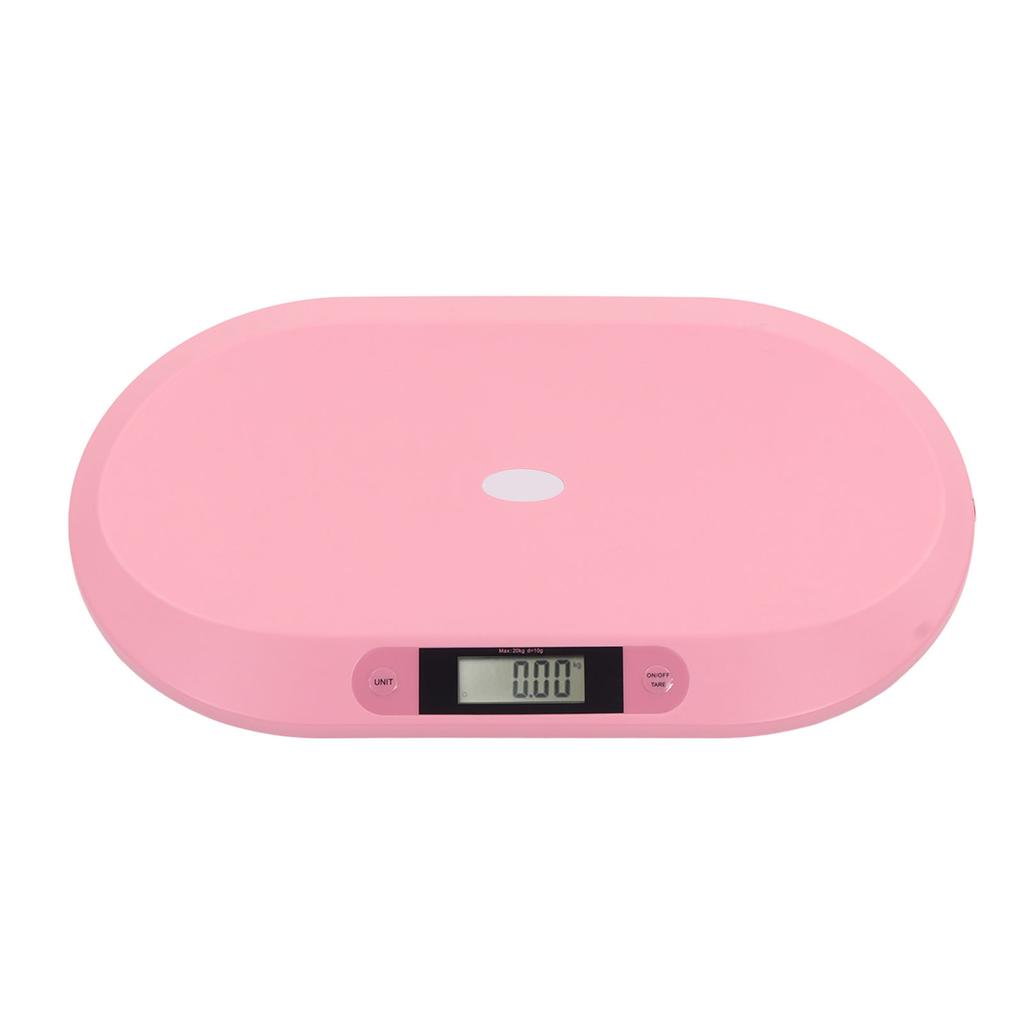 Electronic Baby Scale Measuring Tape Highly Accurate Strong Platform Digital Pet Scale 20kg Bearing Pink