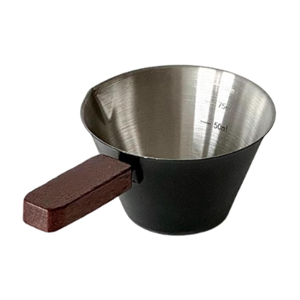 Espresso Measuring Cup Measuring Tool Unique Mouth Guide Clear Measurement Creative Multipurpose Extraction Cup for Milk Oil