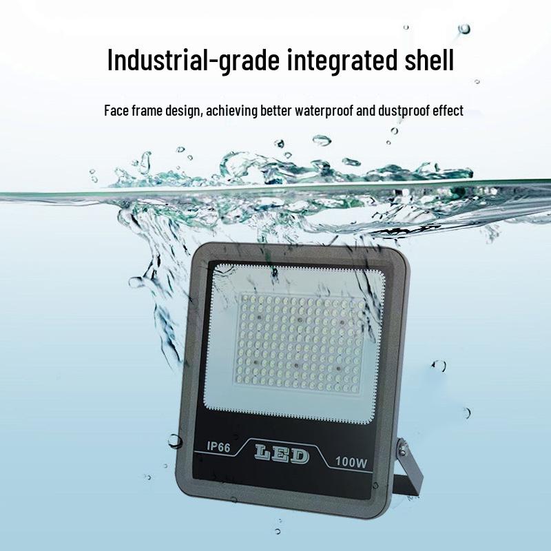 500W Waterproof LED Floodlight for Outdoor, Workshop, and Construction Site - Super Bright High-Power Spotlight