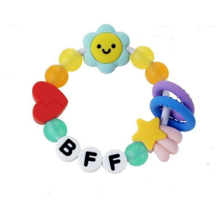 Non Communiqué Bracelet De Dentition De L'amitié - Infantino - 316790 - Silicone - Best Friend Forever Amis Pour La Vie - Image 6