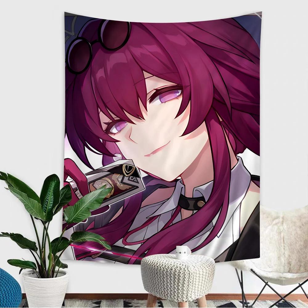 Honkai Star Rail Kafka Printed Large Wall Tapestry Cheap Hippie Wall Hanging Bohemian Wall Tapestries Mandala INS Home Decor