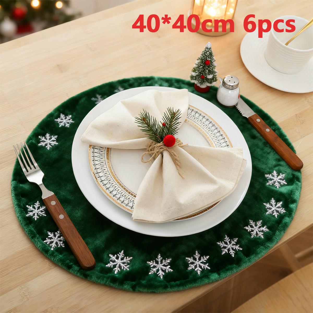 Față de masă Șervețele, Tampoane Îngroșate din Poliester Durabil, Reutilizabile Bucătărie, Dining, Decorațiuni de Sărbători