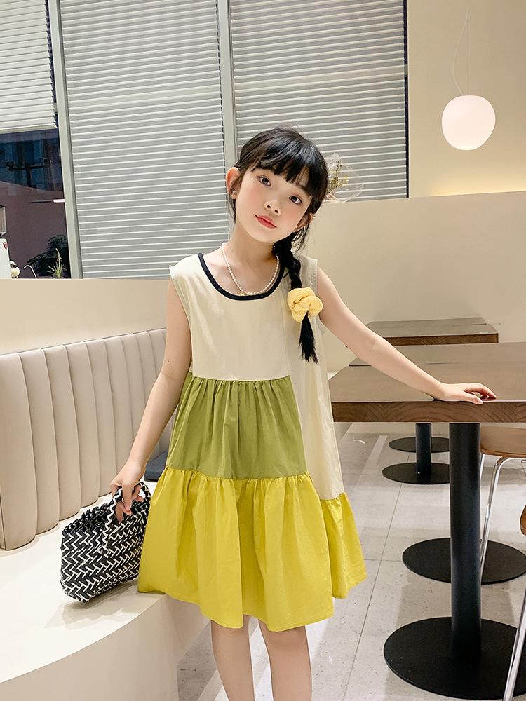 2025 Korean Princess Patchwork Dress - Girls' Summer Fashion for Middle & Big Kids
