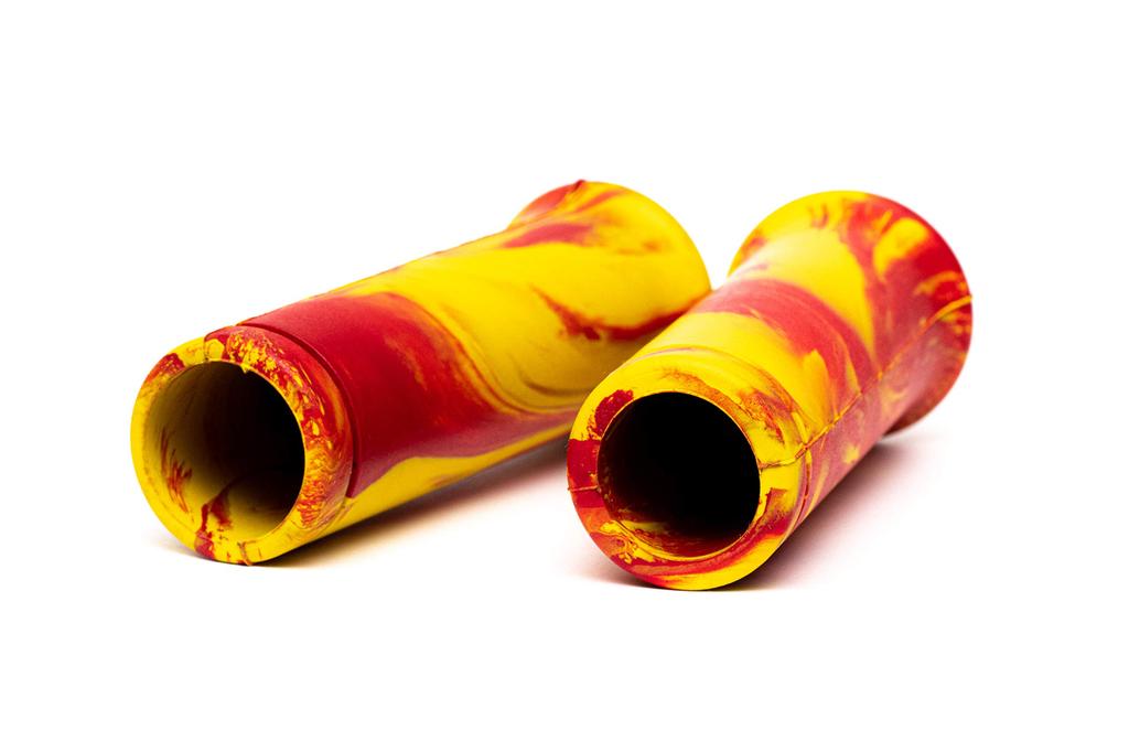 Marble Grips Red and Yellow for Harley 1 Inch Nice Motorcycle...