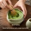 Japanese Heart-shaped Matcha Bowl Set with Whisk and Brush for Tea Ceremony