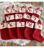 Klassische rote Weihnachts-Wollstricksocken Festliche Anhänger-Dekoration