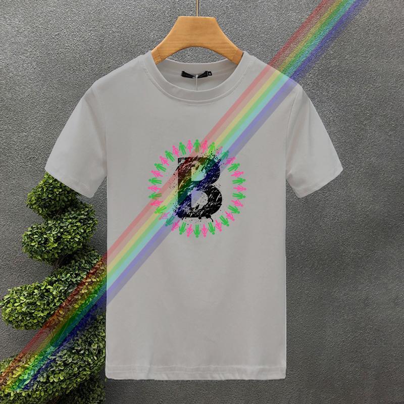New High Quality Luxury Brand 100% Cotton Design B Printing Tees Summer Harajuku Men/Women Short Sleeve T-shirt Asian Size S-5XL