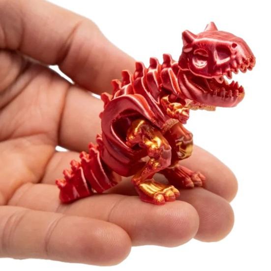 3D Printed Mini Skeleton Dinosaur Model Articulating Dinosaur Figurine Collectible Desktop Decoration for Kids Teens Adults