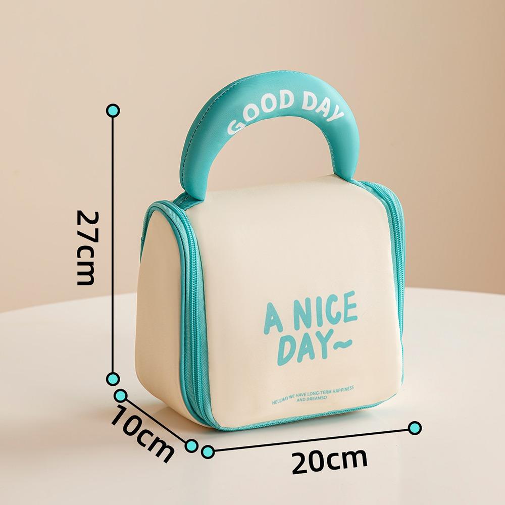 

Portable Dopamine Makeup Storage Bag Waterproof Hanging Travel Toiletry Bag with Hook Large capacity Wash Handbag for Women синій