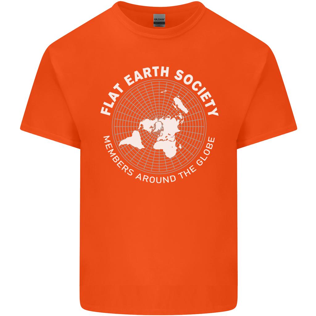 Flat Earth Society Members Around the Globe Unisexs Light Cotton TShirt