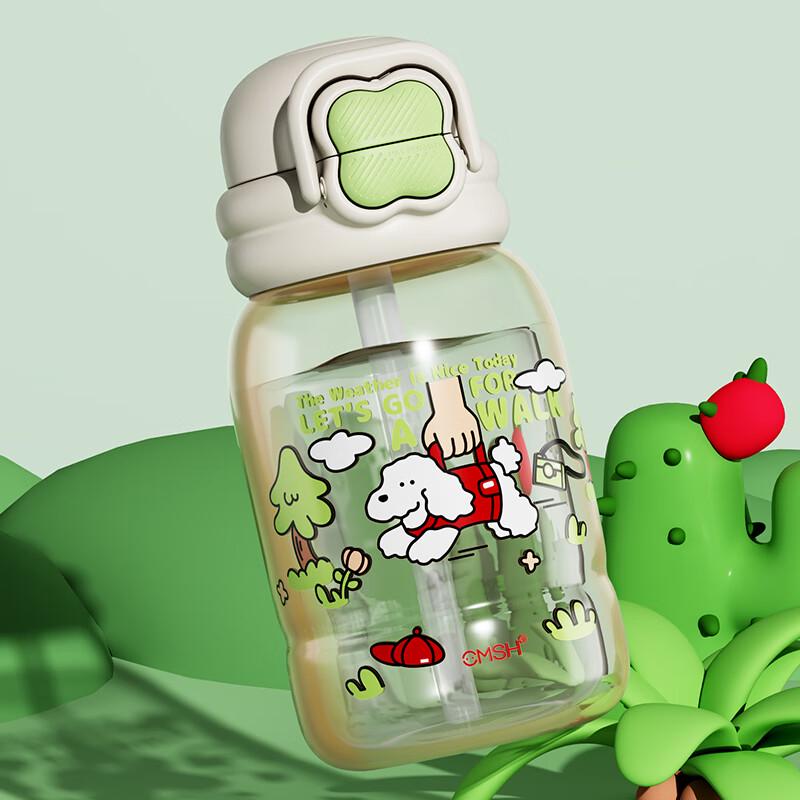 CMSH Kids  Straw Water Bottle for School
