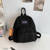 Schoolbag Small Solid Color Corduroy Student Small Backpack Shopping Retro Versatile Solid Color Niche Cute Mori Backpack Women