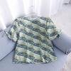 Silk T-shirt 2024 Summer New Arrival Women's Clothing Print Short Sleeve Slimming Round Neck Mulberry Silk Top