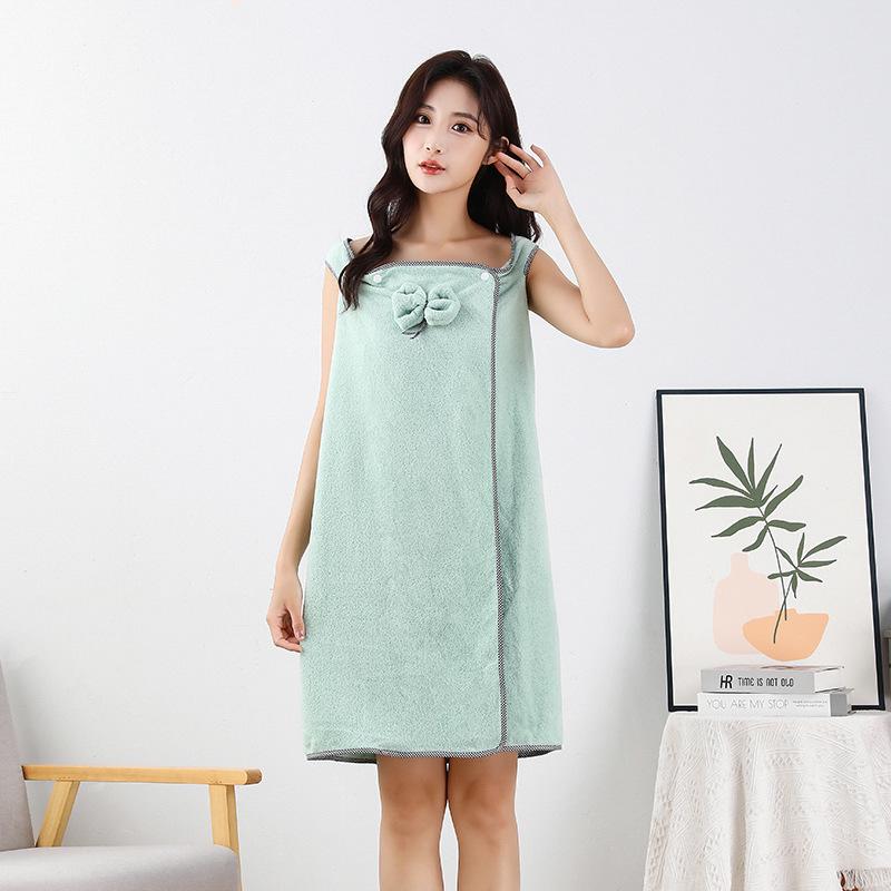 

Coral Fleece Bath Skirt Wrap: Soft, Thick, Wearable, Non-Shedding, Water-Absorbent One Size