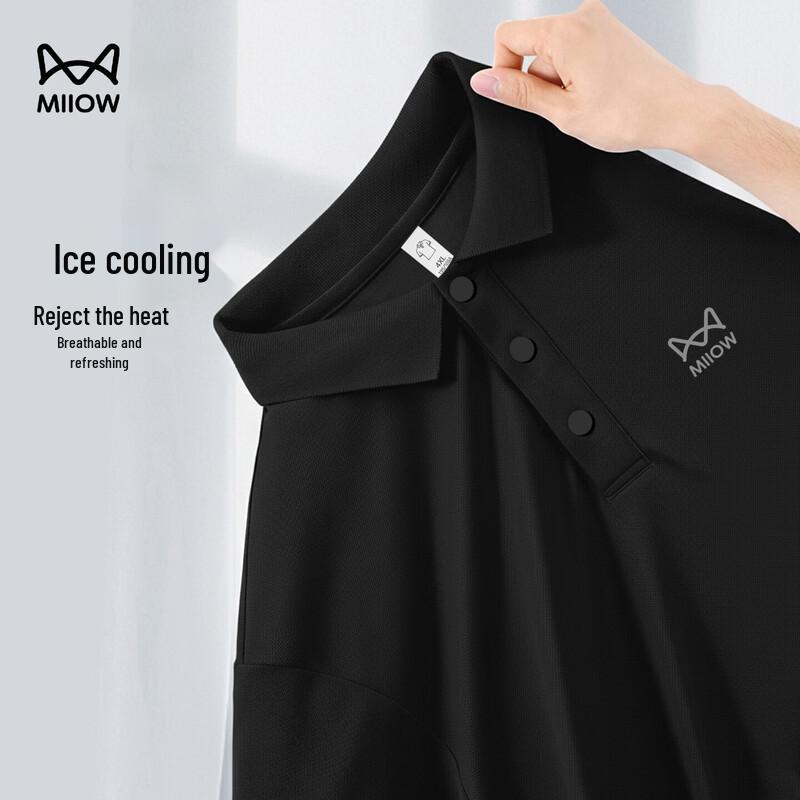 MIIOW Men's Ice Silk Quick-Dry Polo Shirt