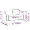 Vidaxl 2-Seater Sofa, Dark Grey, 120 Cm, Upholstered In Fabric