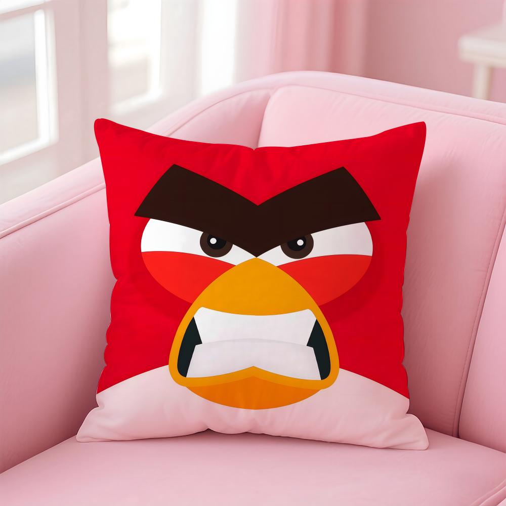 Game A-Angry BirdsS Cushion Cover Comfortable Reversible Pillow Cover Ideal for Car Sofa Bedroom & Beyond