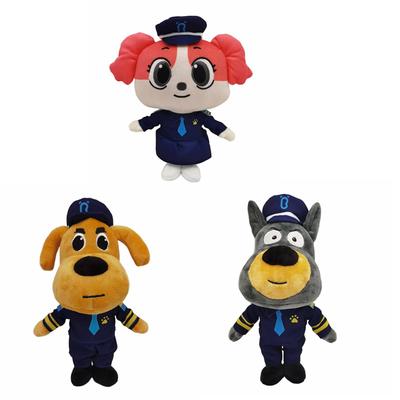 Sheriff Labrador Dog Plush Toy Security Sergeant Labrador Wolf Dog Cartoon Doll Boys Girls Soft Stuffed Toys Children Gift