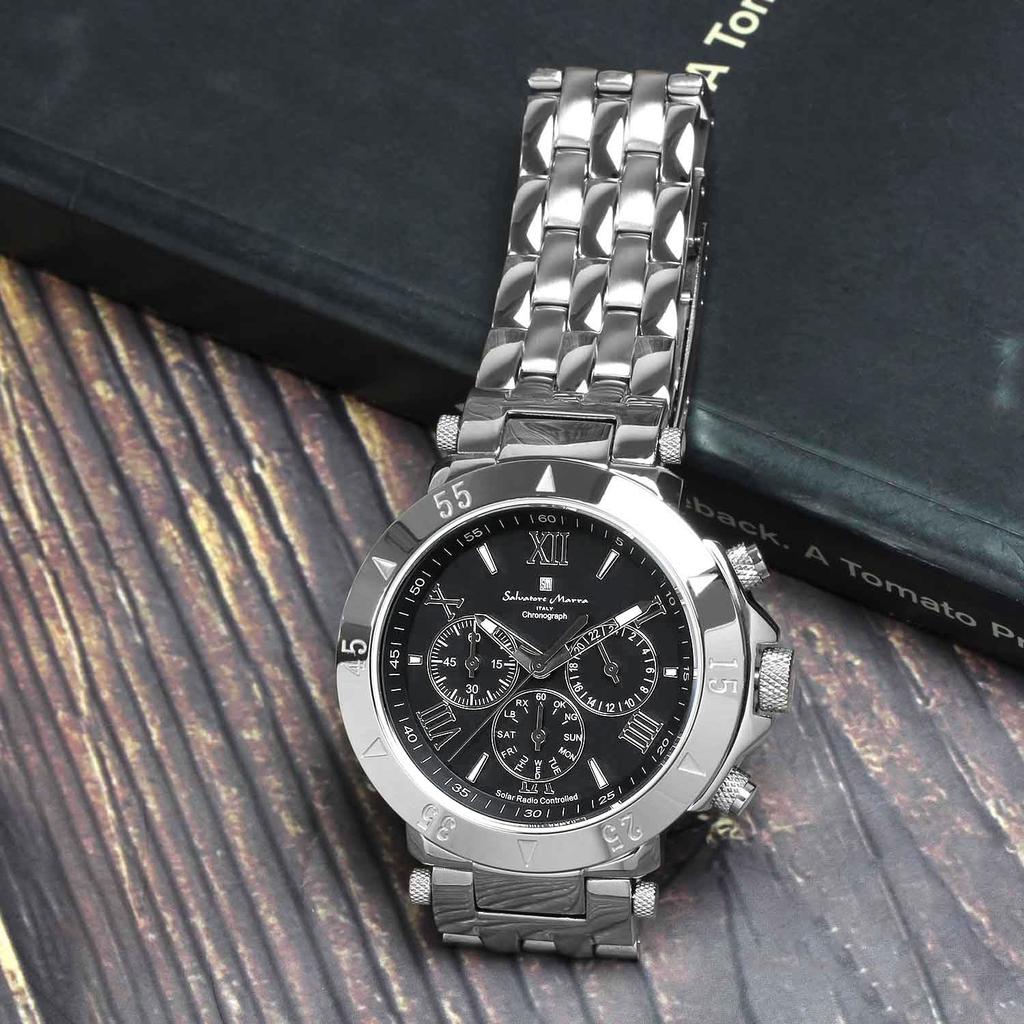 Salvatore Marra Chronograph with Full Auto Limited Analog Italian in Men's Watch, Radio-Controlled Solar-Powered Calendar, Edition, Display, Brand,