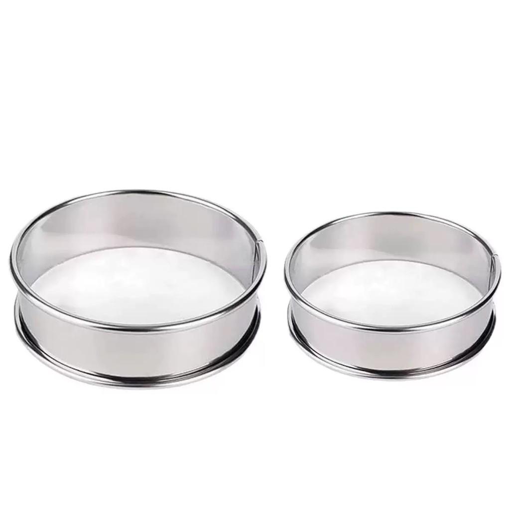 Stainless Steel Round Baking Molds For Pastries And Cookies With Double Rolled Edges For Home Baking