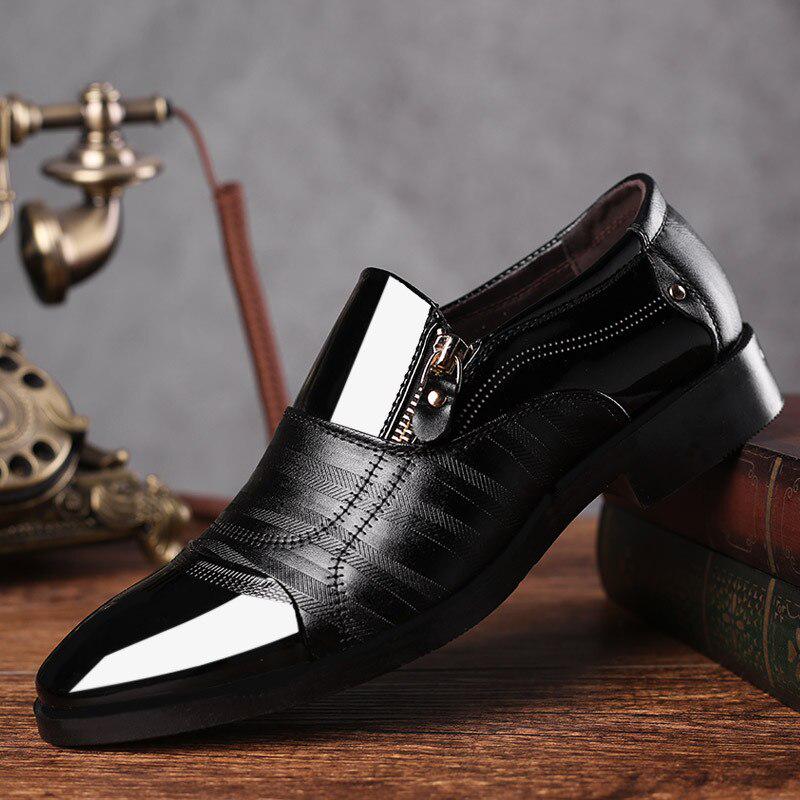 Classic Business Men 'S Dress Shoes Fashion Elegant Formal Wedding Shoes Men Slip On Office Oxford Shoes For Men Black