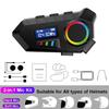 Kebidumei Motorcycle Helmet Headset FM Radio Wireless MP3 Player RGB Light Earphone With Soft Hard Mic for Universal Helmet