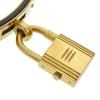 HERMES Kelly watch Watches blackDial Plated Gold/leather Quartz Analog display Women Used