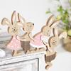 Osterhase Türdeko Holz Türrahmen Eckverzierung Rustikal Frühling Küchenwanddeko für Tür Schrank Kamin