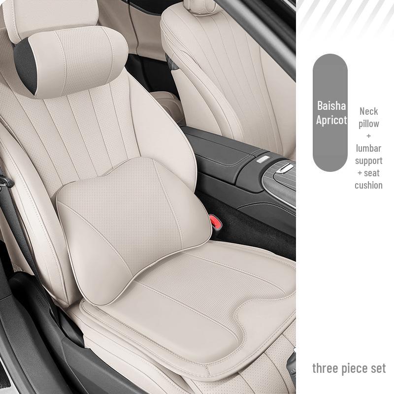 Zhiji R7 All-Season Memory Foam Car Seat Neck and Lumbar Support Pillow Set