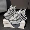 Small height increase platform women's shoes breathable casual sports shoes 2025 spring new versatile fashion dad shoes women
