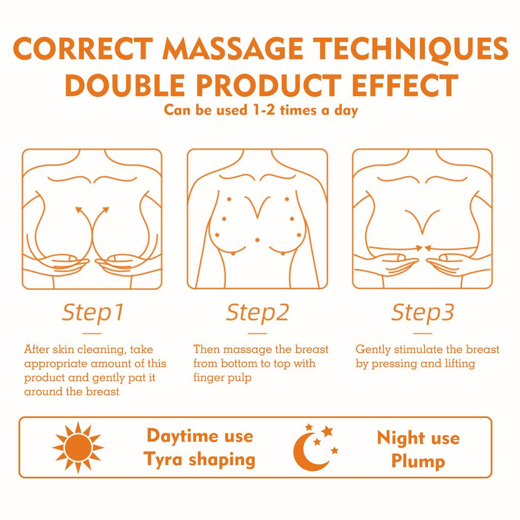 Beauty Bust Massage Oil Breast Plumping Oil Natural Herbal Bust Up Oil Strengthens Skin Elasticity& Firmness 30ml