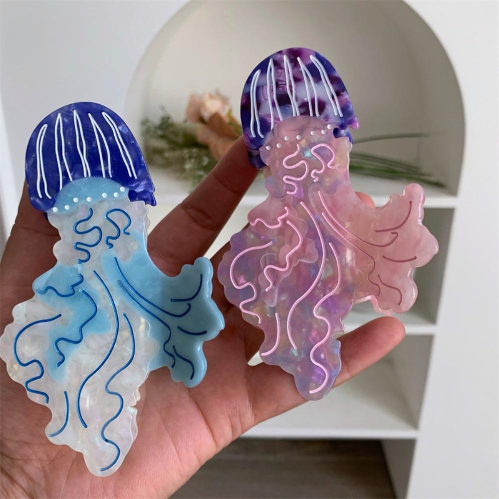 Animal Jellyfish Hair Claw Ocean Series Large Shark Clip Creative Hair Grab Clip  Female