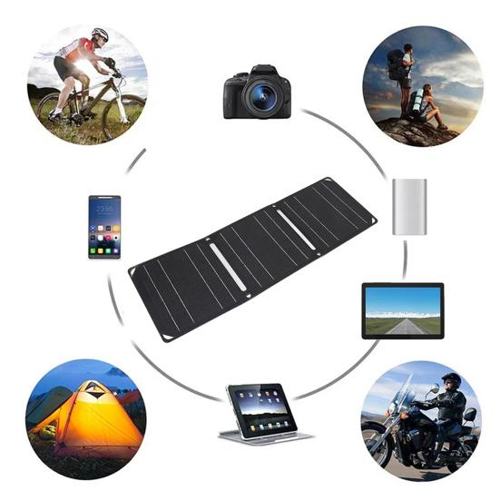 Solar Panels Charger Rate Short Circuit High Conversion Protection IP65 Waterproof Foldable Design