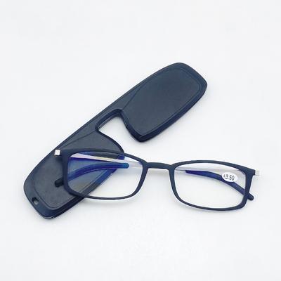 May Flower High Quality Light Anti-Blue Reading Glasses Thin Portable Presbyopia Spectacles Glasses Men With Case +3.5