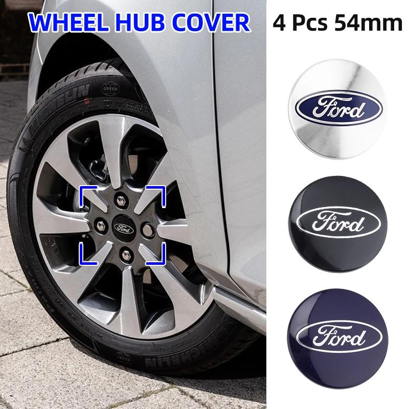 Horká nálepka na auto Pro Ford Nová 54mm 4ks Kovový emblém kryt středového krytu náboje kola auta Pro Ford Focus 2 Mk3 F150 Mondeo C-Max Fusion
